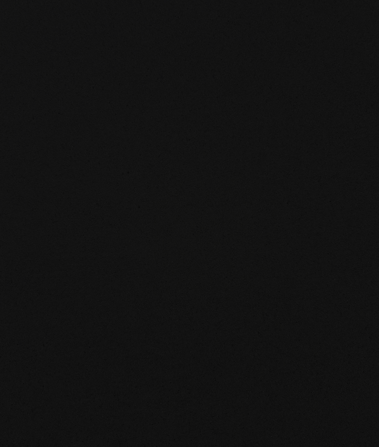 Solid black textured background.