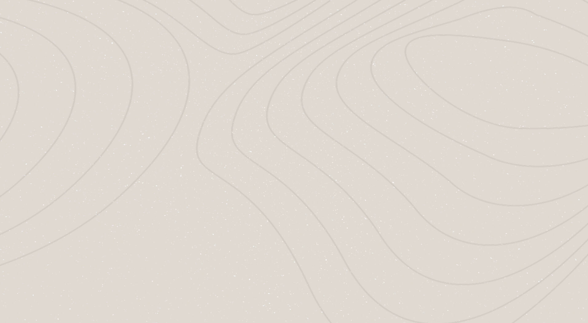 Beige background with subtle topographic contour lines and small white speckles.