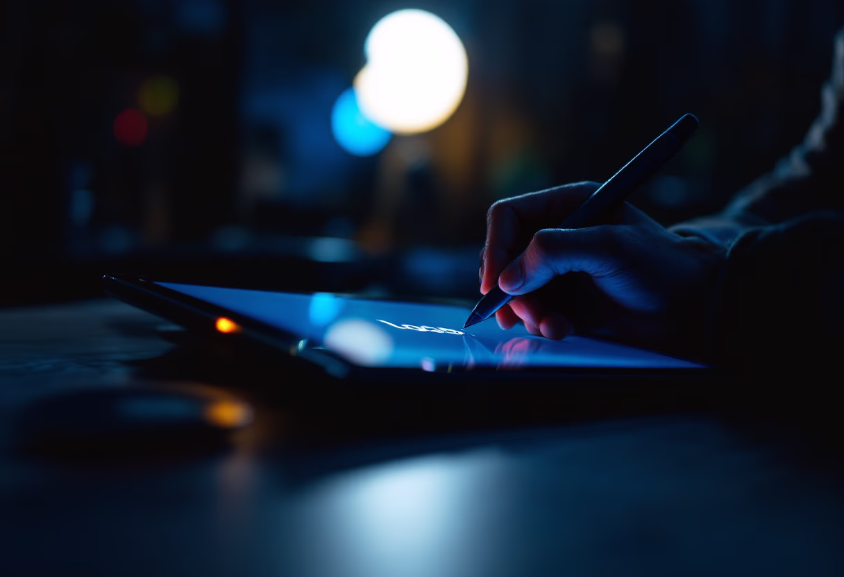 image of a logo design process (for a graphic design studio)