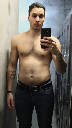 Michael D. before training at Fit Factory Fitness Toronto