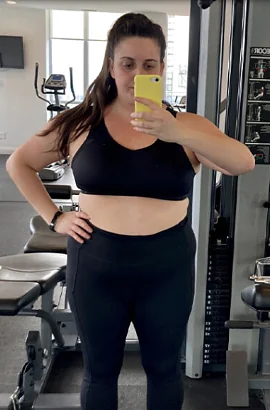 Gillian W. before training at Fit Factory Fitness Toronto