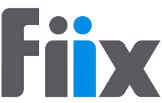 Fiix company logo with 'Fi' and 'x' in dark gray and 'i' in blue.