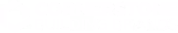 Cornerstone Building Brands logo in white, featuring a geometric hexagon shape and bold text.