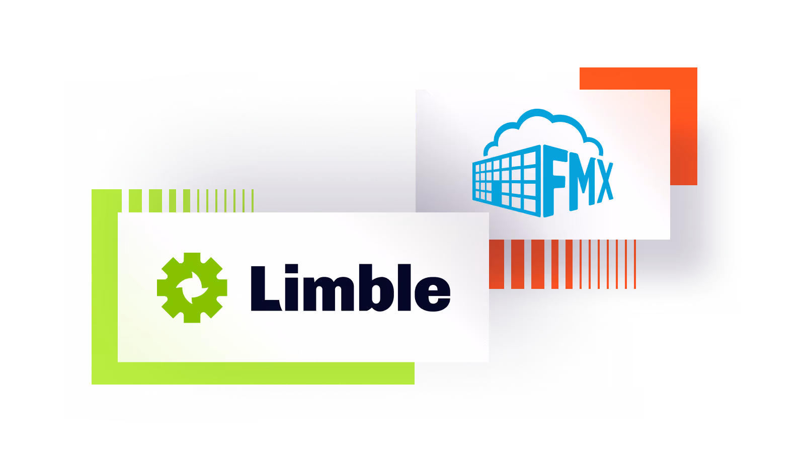 Logos of Limble and FMX displayed with green and red graphic accents.