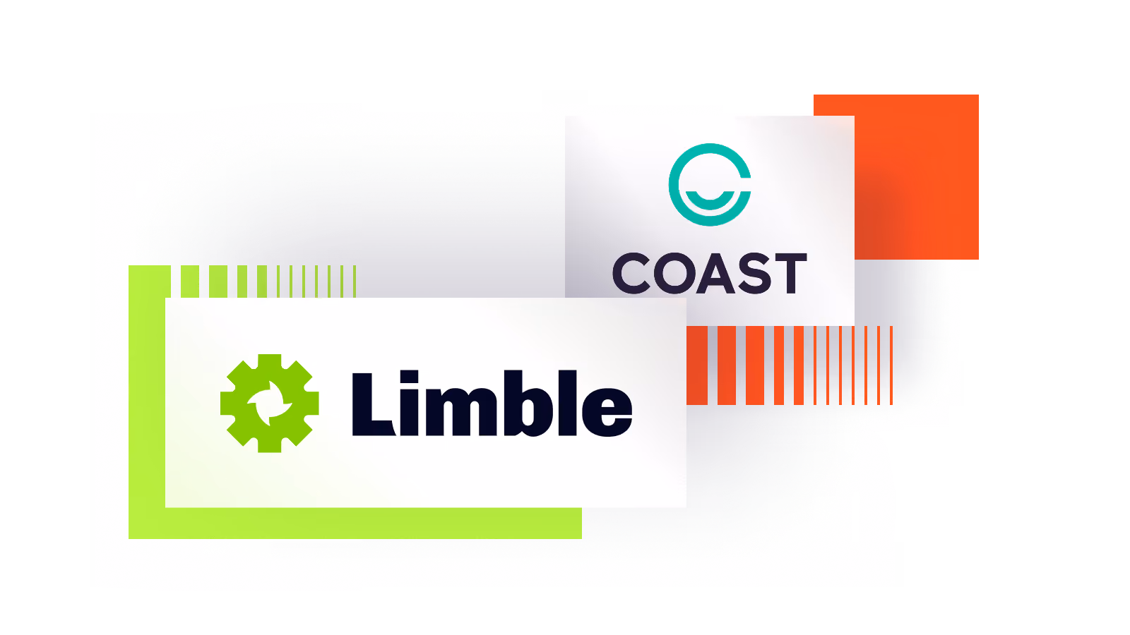 Logos of two companies, Limble with a green gear icon and Coast with a teal circular icon above the word.