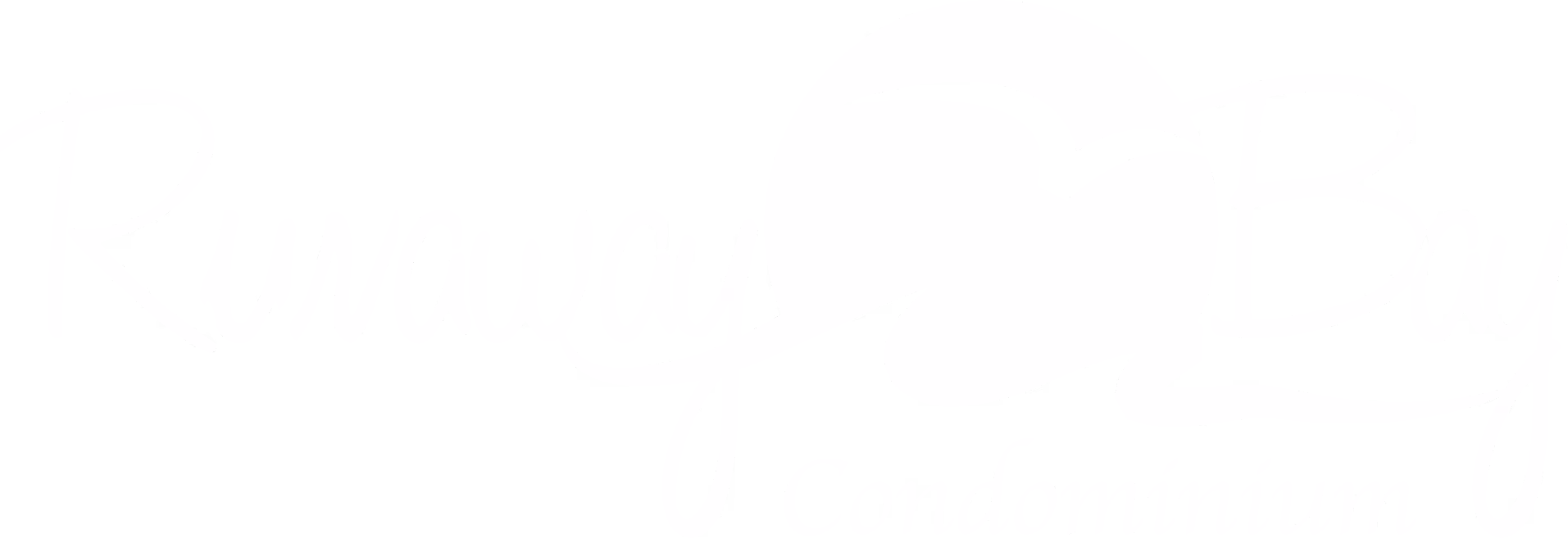 Runaway Bay Condominium logo with stylized text and a bird flying in front of a sun.