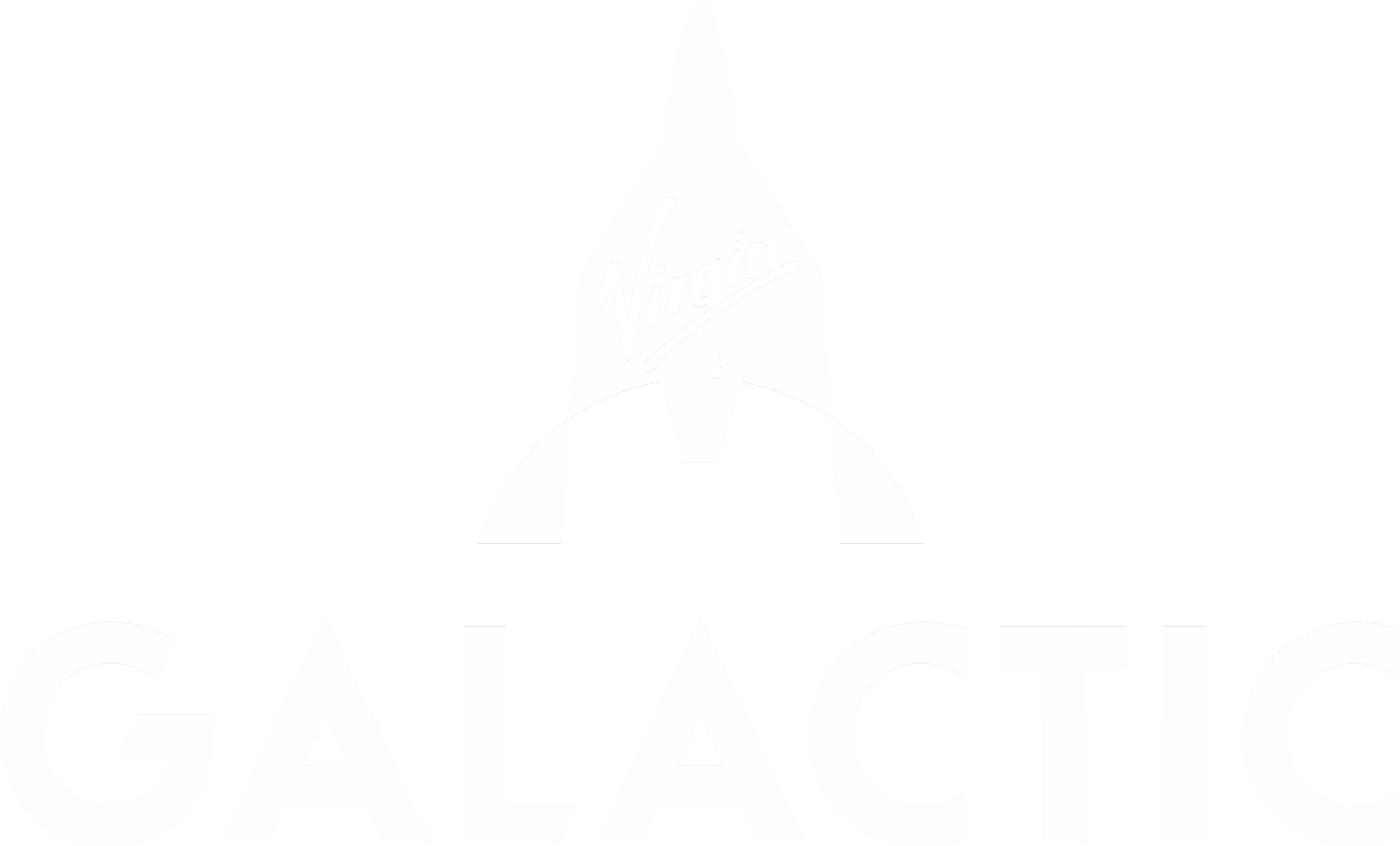 Virgin Galactic logo featuring a stylized rocket above the word GALACTIC.