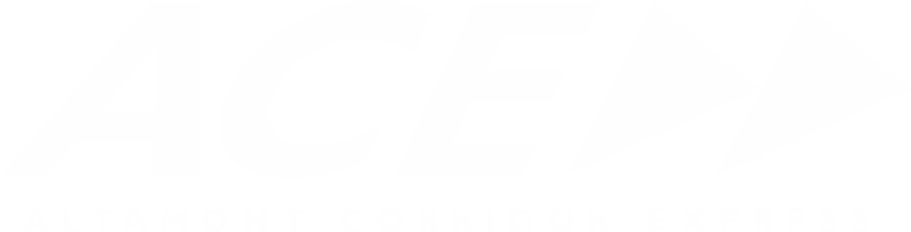 ACE Altamont Corridor Express logo with stylized letters and two forward-pointing arrows.