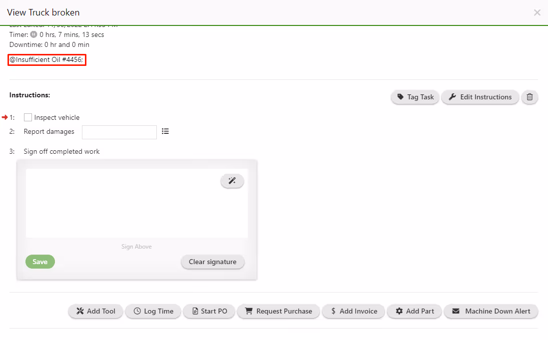 Capturing failure codes inside the Limble CMMS - dashboard screenshot.