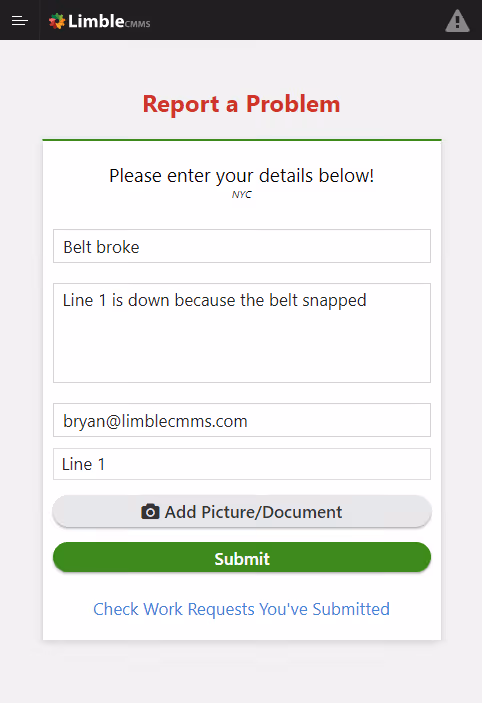 emergency maintenance request