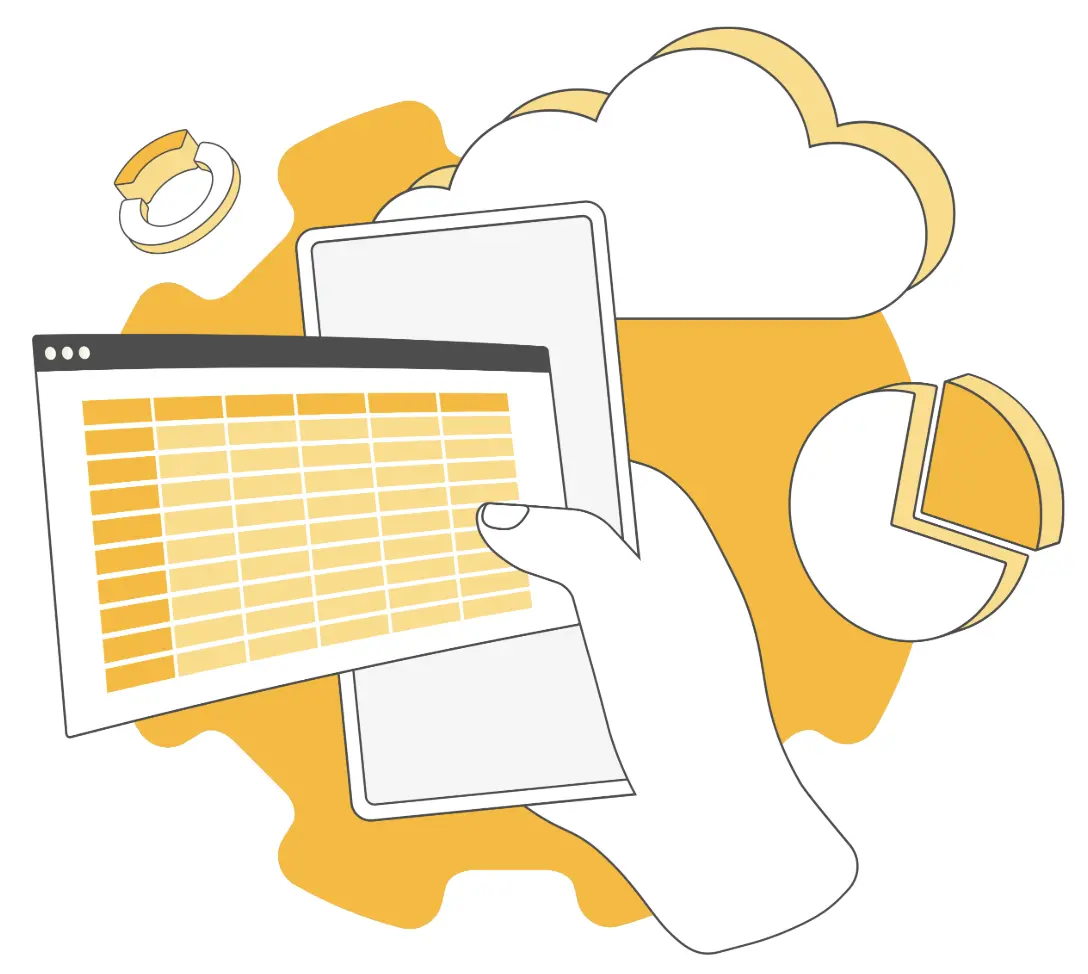 Screenshot 2025-03-07 at 4.05.02 PM.webpA conceptual illustration of cloud-based data storage and business analytics, showcasing a tablet displaying financial and operational reports.