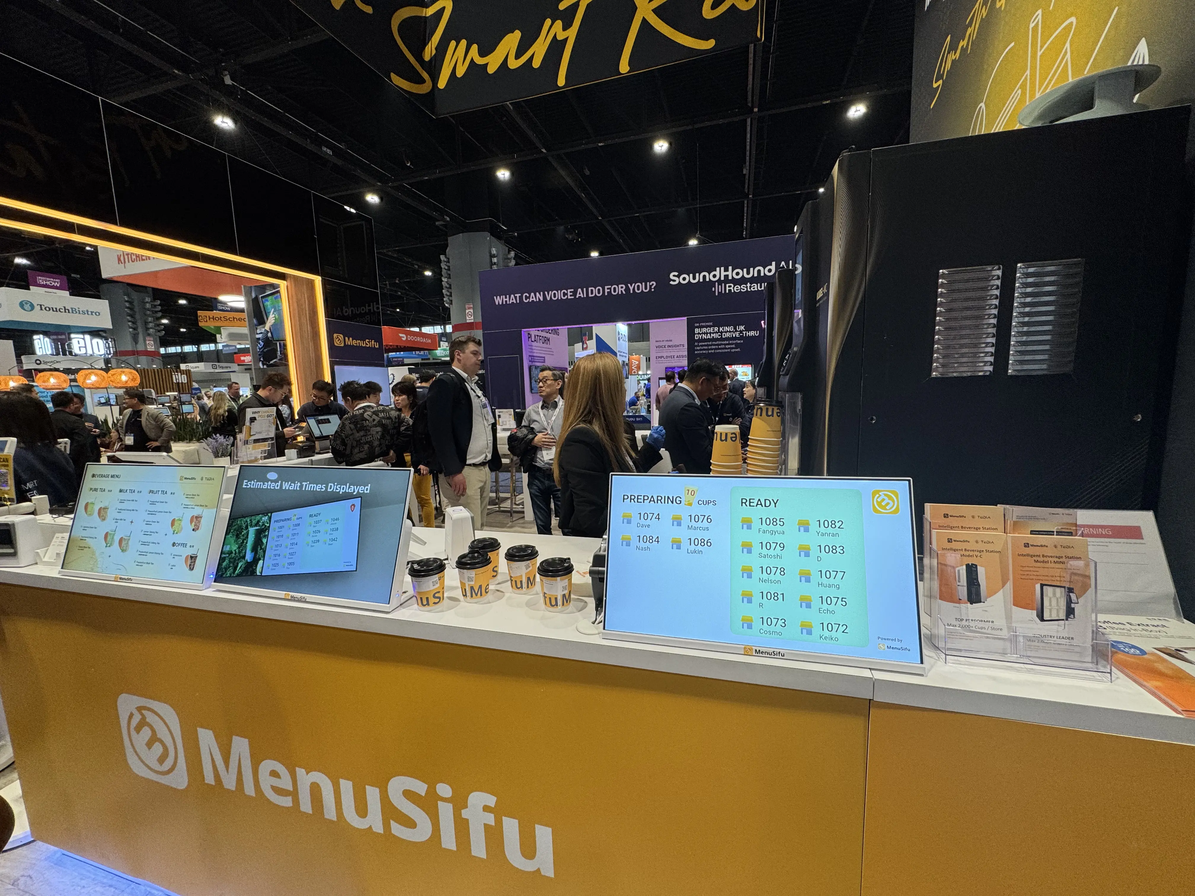 MenuSifu showcasing new products at the NRA Show with a high-tech booth