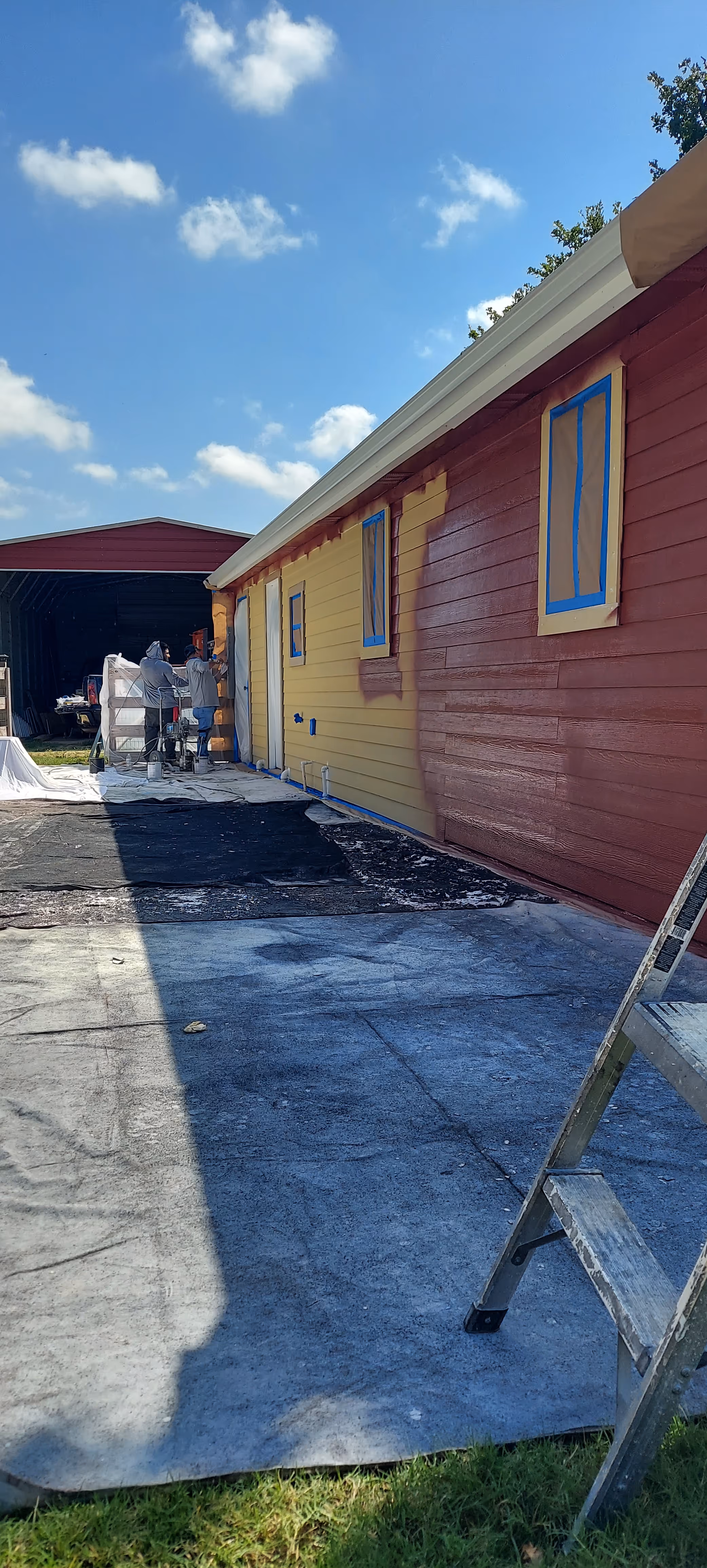 image of roof being repaired