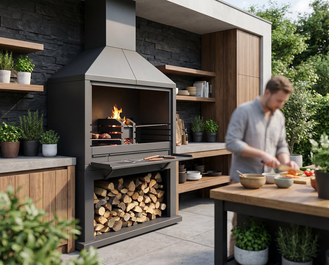 Braai close up met detail