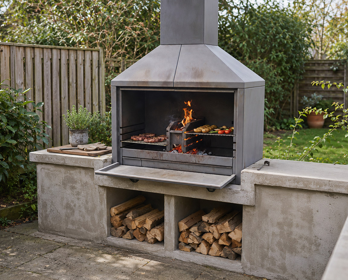 Braai in gebruik overdag
