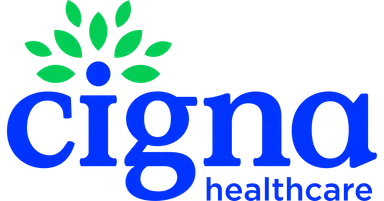 The official Cigna Healthcare logo in blue and green, representing their medical and dental insurance offerings.