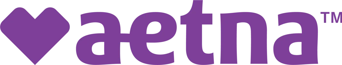 The purple logo of Aetna, a CVS Health company offering medical, dental, and vision insurance plans.