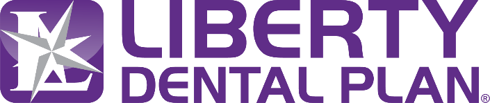 Liberty Dental Plan logo with a white star icon inside a purple square and the company name in bold purple lettering.