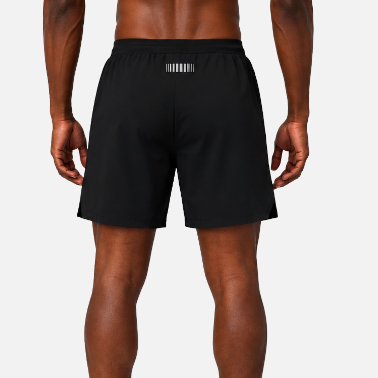 Fit Factory Men's Black Running Shorts, back view