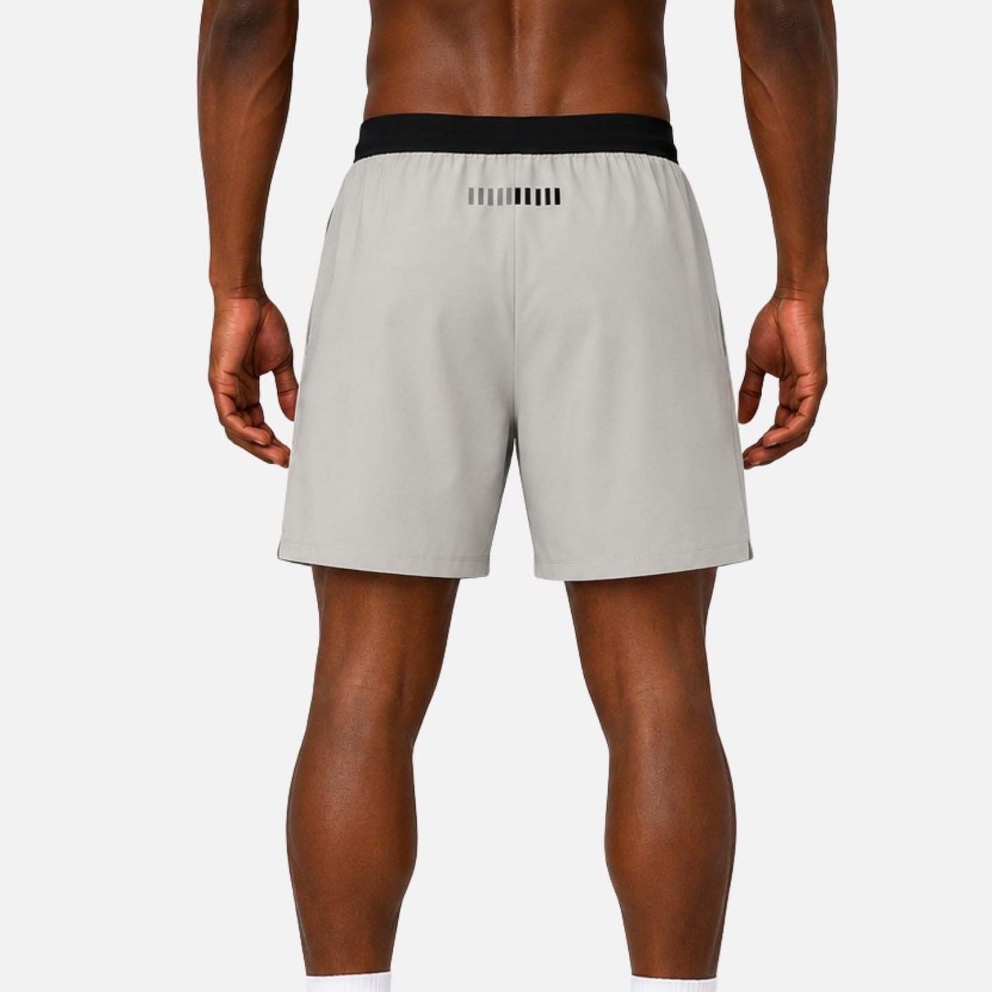 Fit Factory Men's White Running Shorts, back view