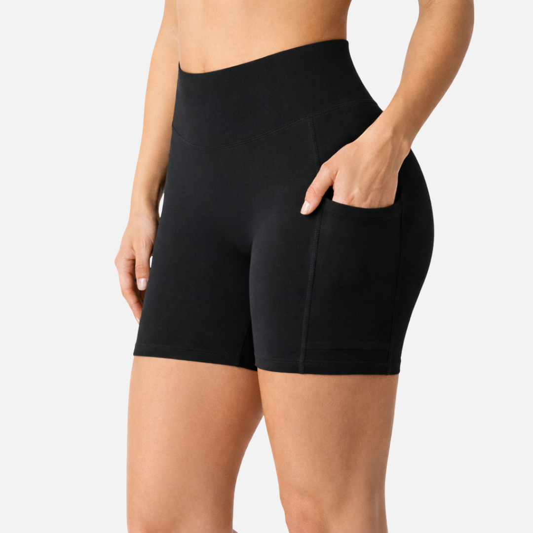 Fit Factory Women's Shorts with Pockets, front view