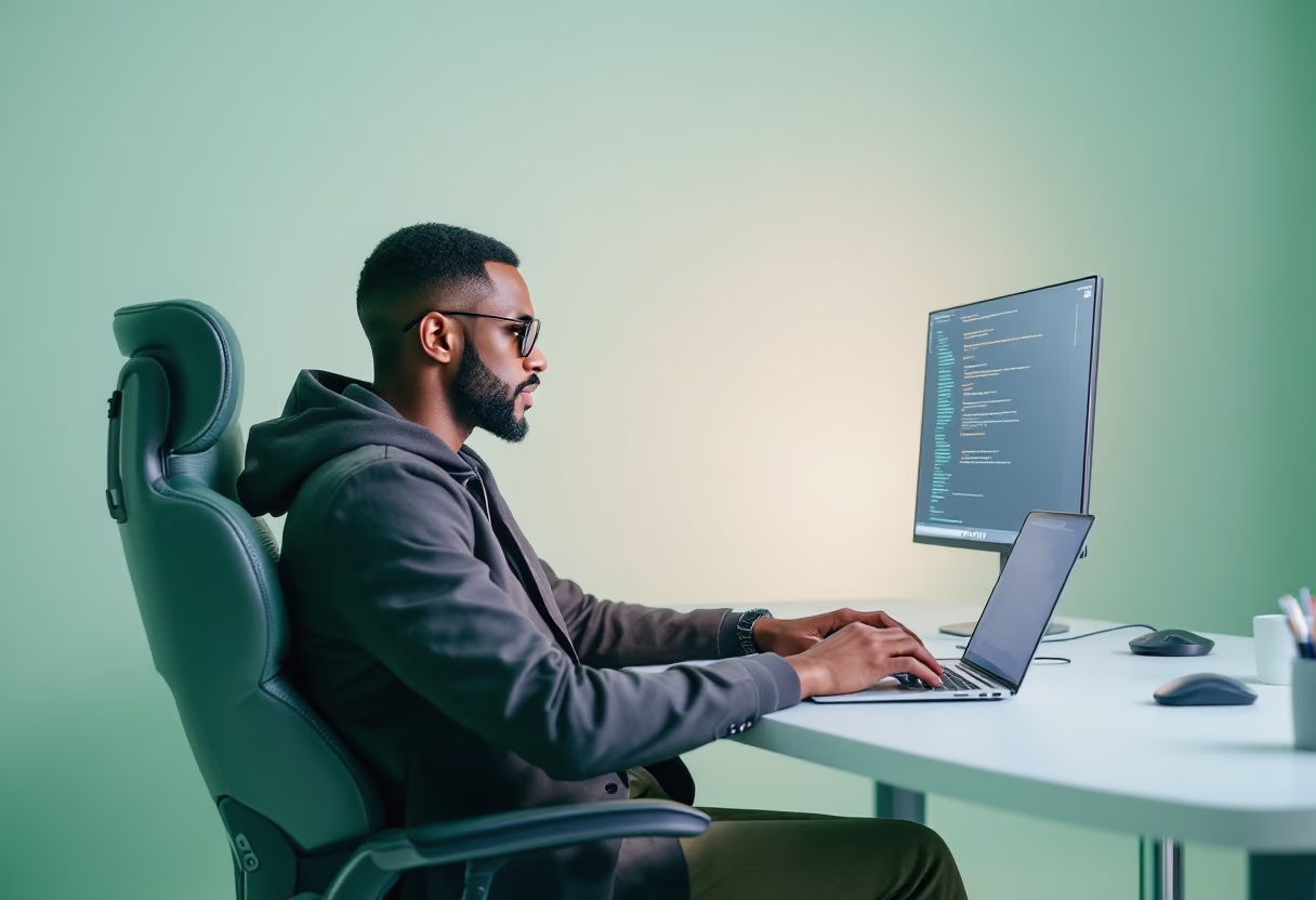 image of game development process (for a mobile gaming) - coding and development