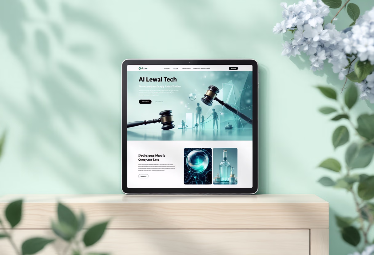 [digital project] image of a mobile device with a website loading on it (for an ai legal tech company)