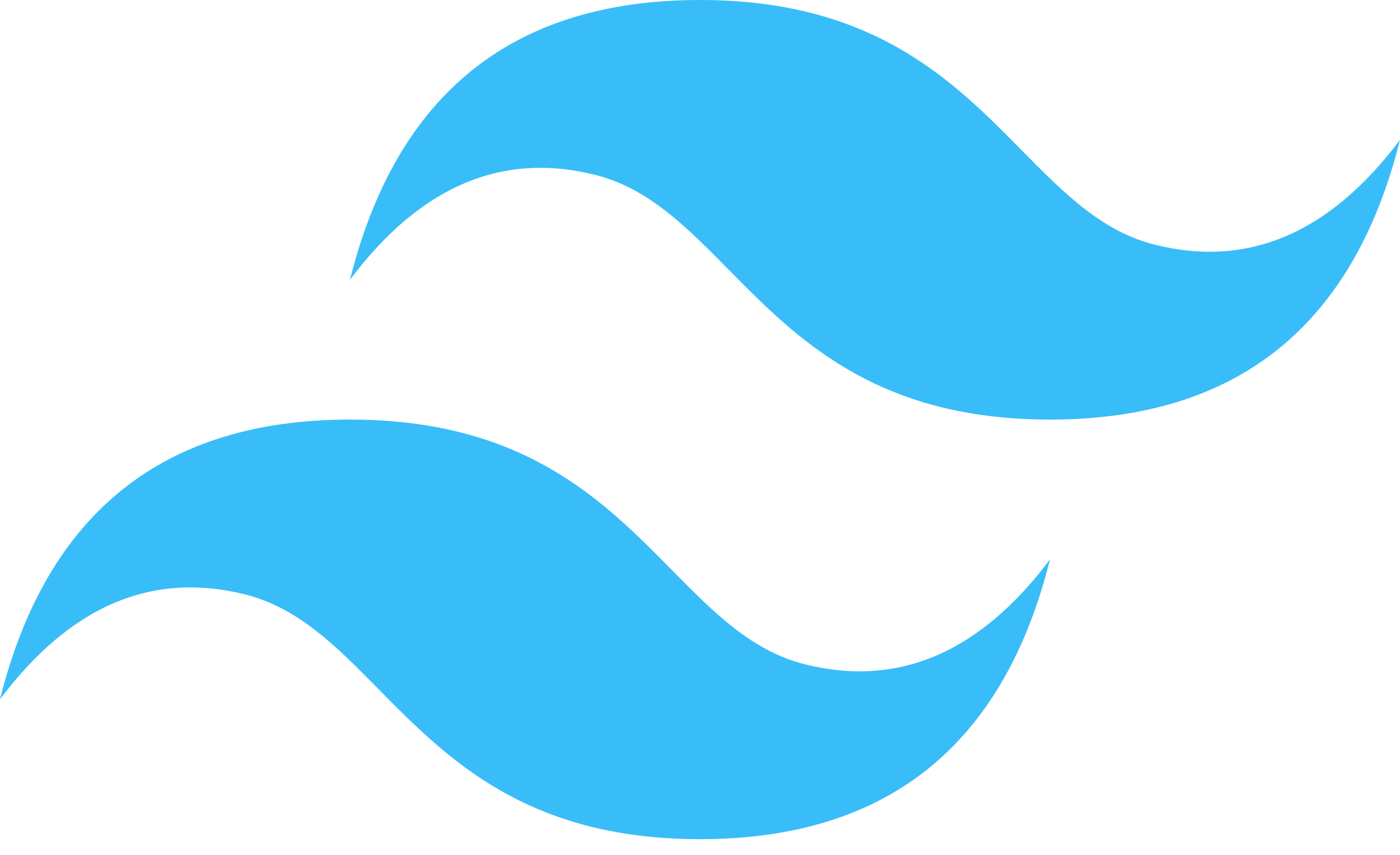 Tailwind CSS-logo met een gestileerde turquoise golfvorm, symbool voor het utility-first CSS-framework Tailwind CSS.