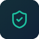 Shield icon with a checkmark symbolizing security or protection.