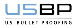 Logo with stylized letters 'US' in blue and 'P' in black, with text 'U.S. BULLET PROOFING' underneath.