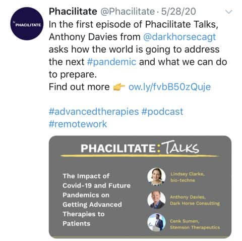 Phacilitate:Talks tweet from May 28