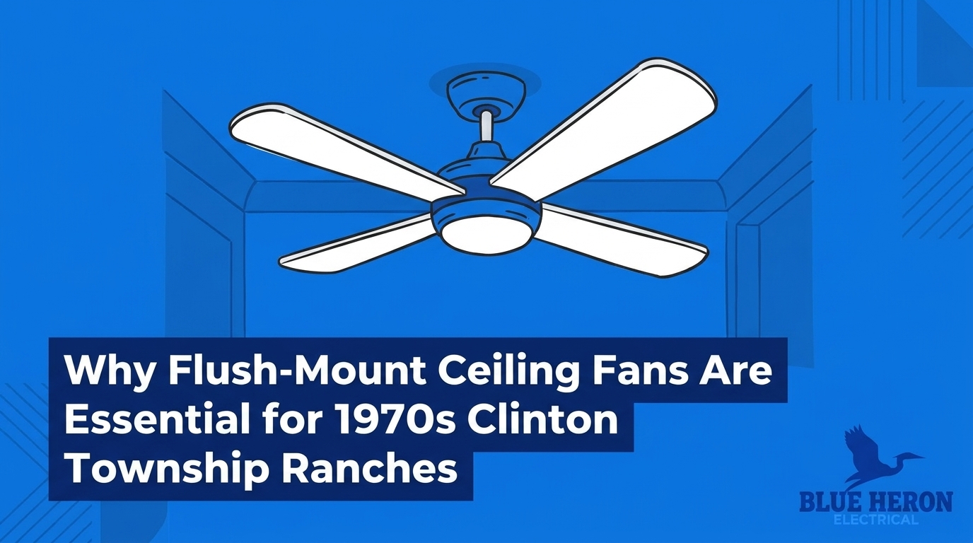Why We Recommend Flush-Mount Ceiling Fans for 1970s Clinton Township Ranches