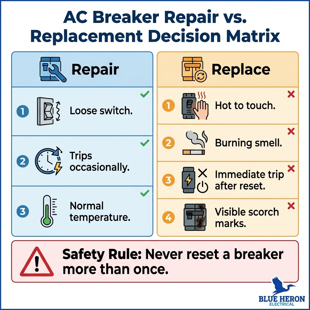 AC Breaker Repair vs. Replacement Decision Matrix