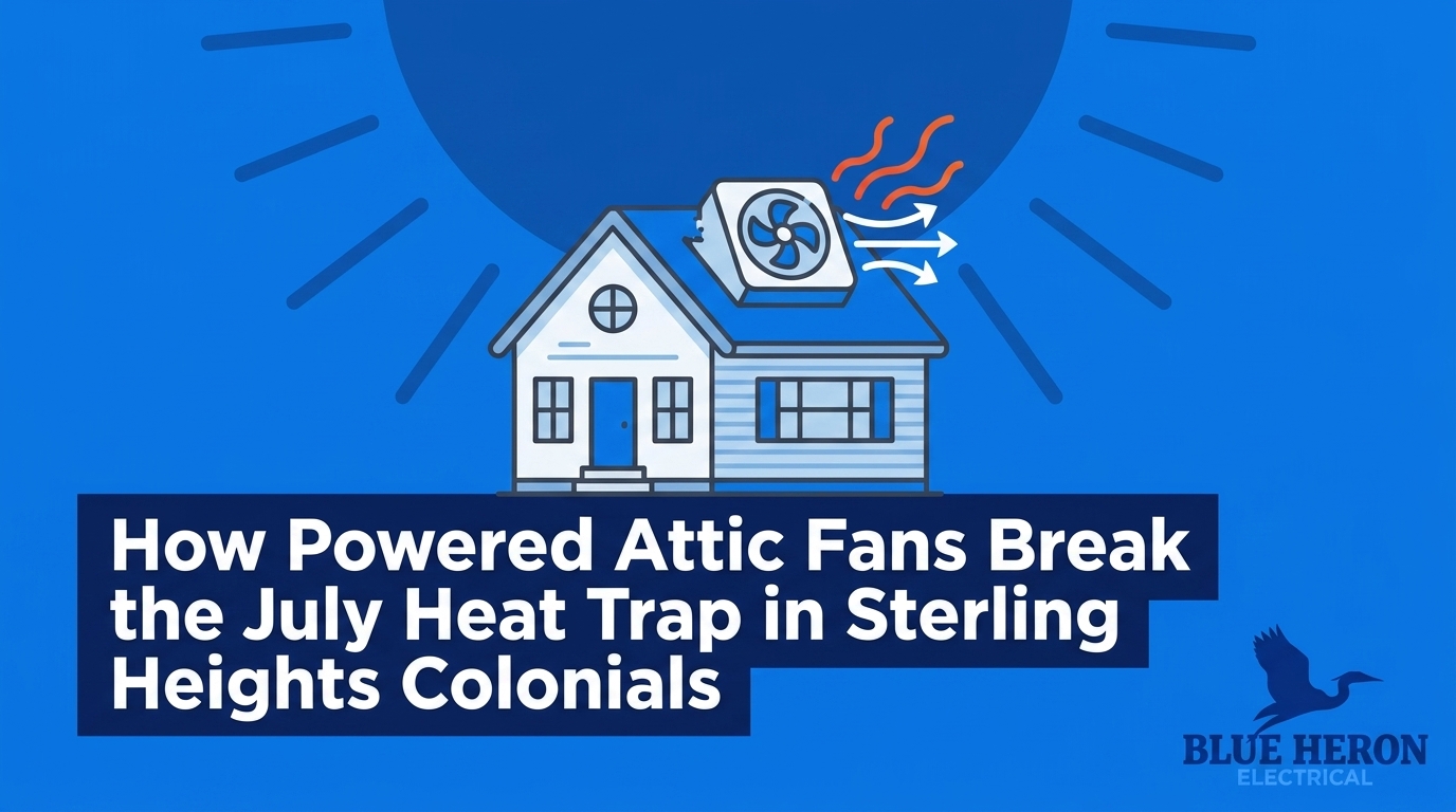 How Powered Attic Fans Reduce Second-Story Heat in Sterling Heights Colonials