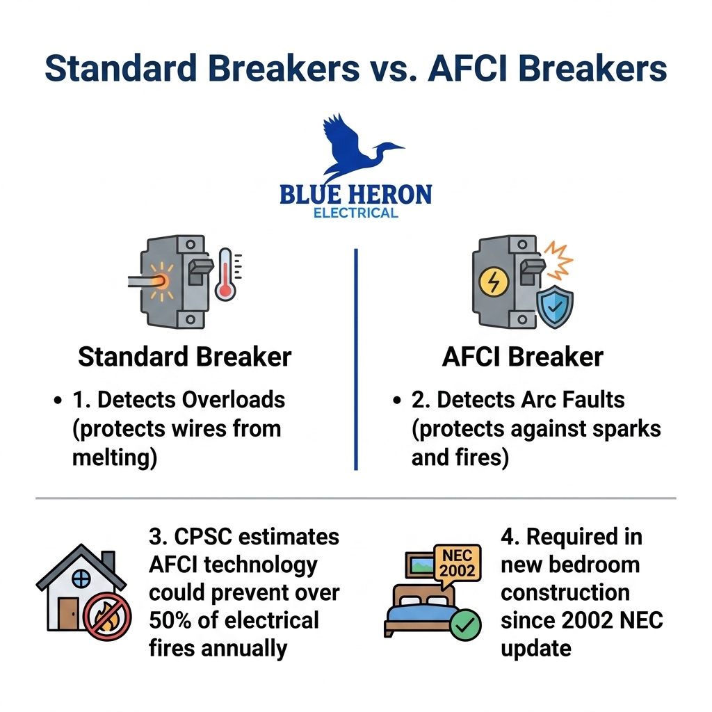 Standard Breakers vs. AFCI Breakers