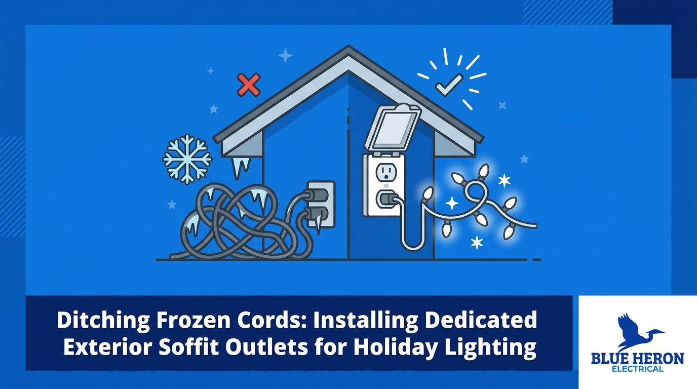 Installing Dedicated Exterior Soffit Outlets for Holiday Lighting