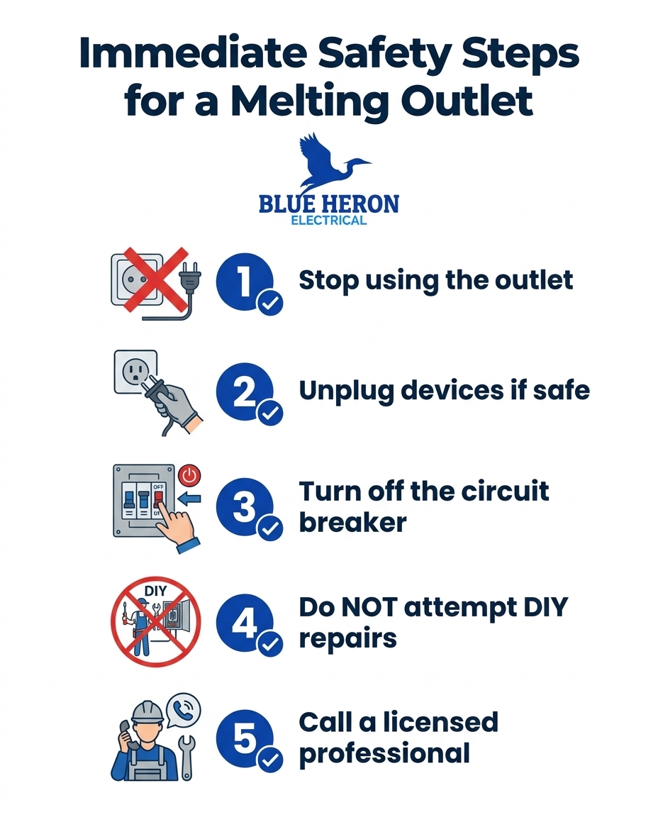 Immediate Safety Steps for a Melting Outlet