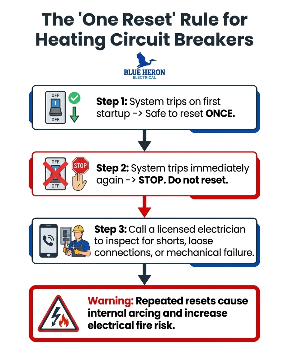 The 'One Reset' Rule for Heating Circuit Breakers