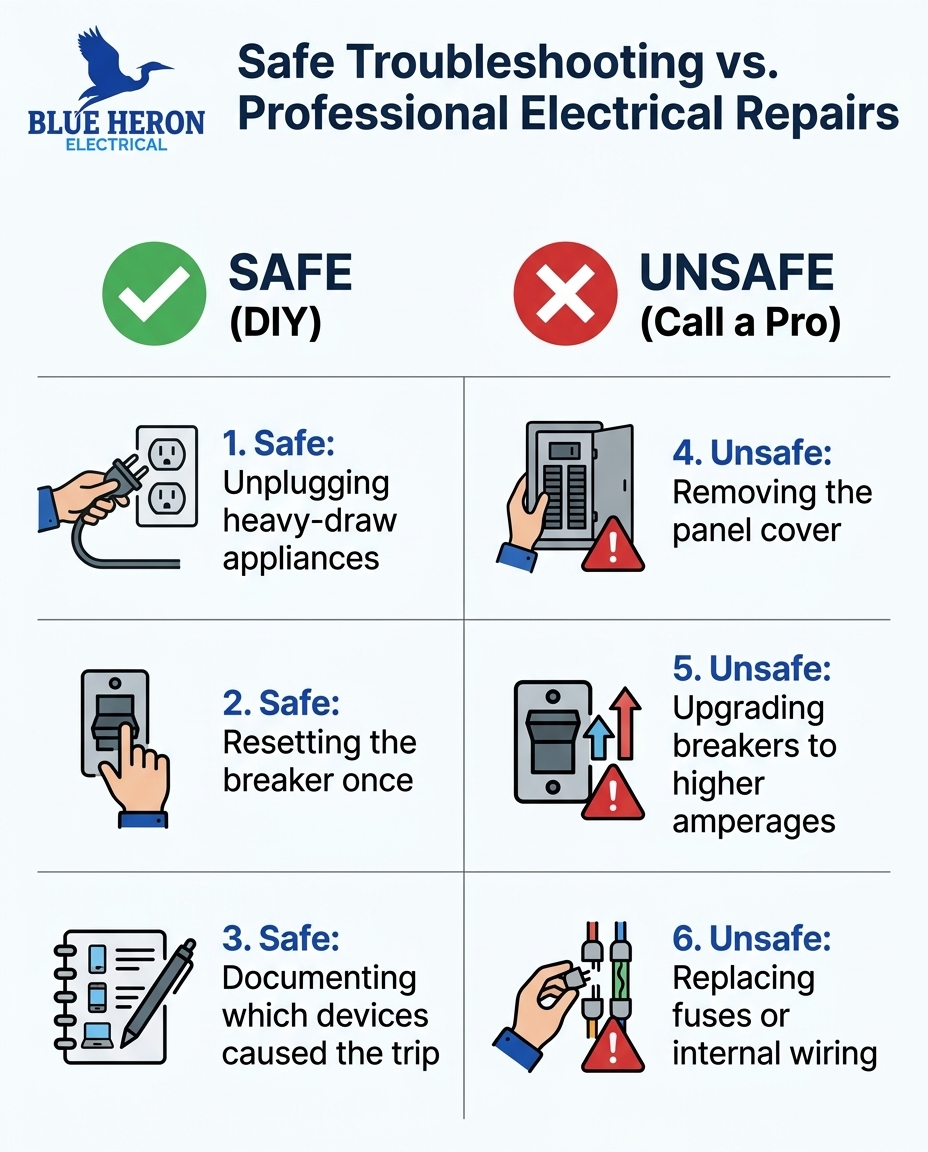 Safe Troubleshooting vs. Professional Electrical Repairs