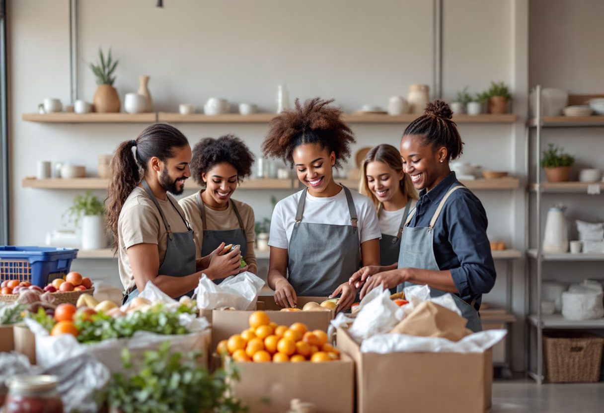 image of community involvement in a grocery store