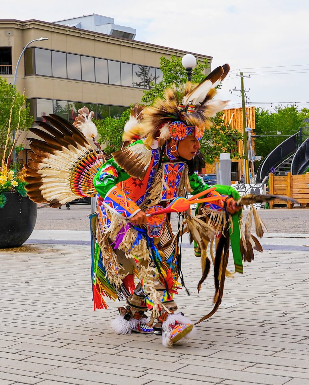 Billy Wadsworth doing a traditional dance