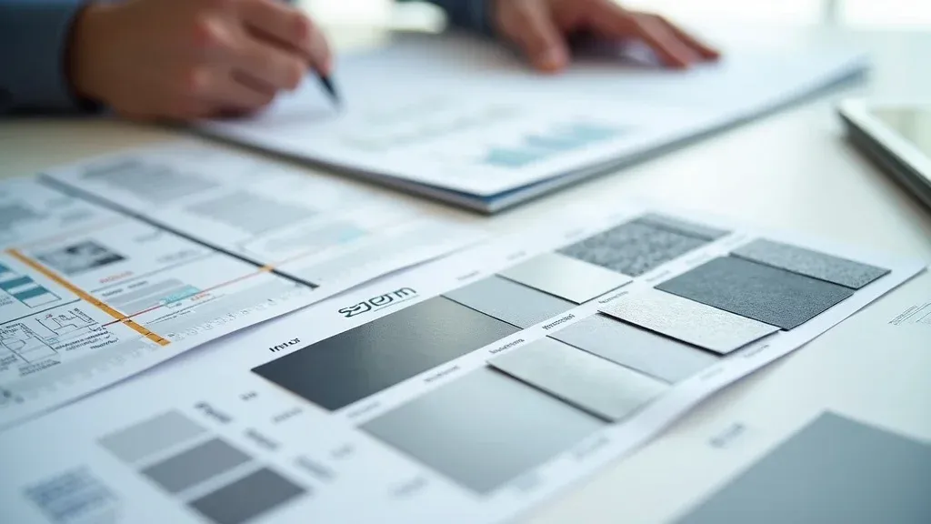 Comparison chart of commercial roofing materials for Carlsbad NM: TPO, Metal, EPDM, BUR—informative infographics