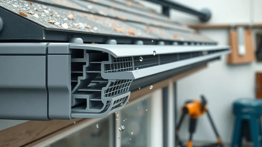 Gutter guard components—close-up of mesh, screen, and reverse curve gutter guards designed for Carlsbad NM