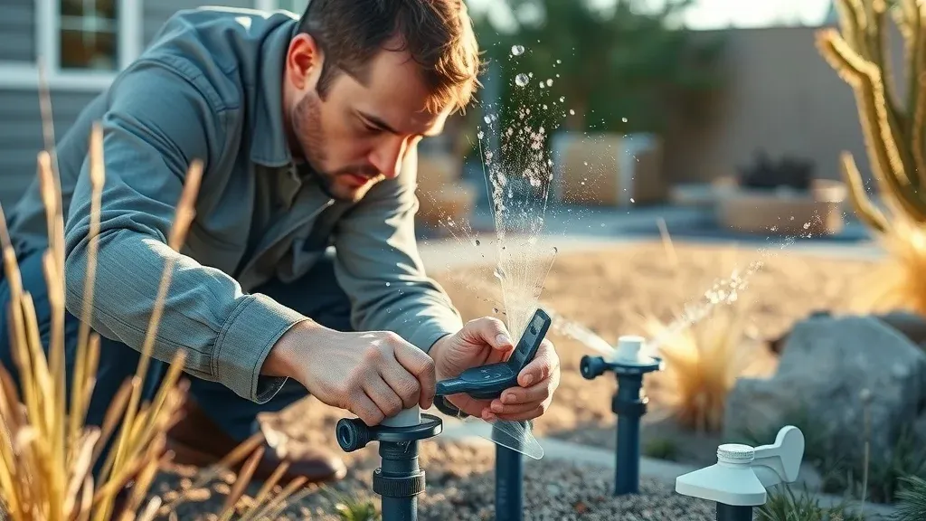 Seasonal home exterior maintenance Carlsbad NM showing spring and summer lawn care, fall leaf raking, and winter inspection