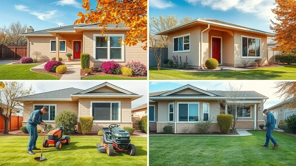 Homeowners and handyman discussing a maintenance checklist for Carlsbad NM home exterior