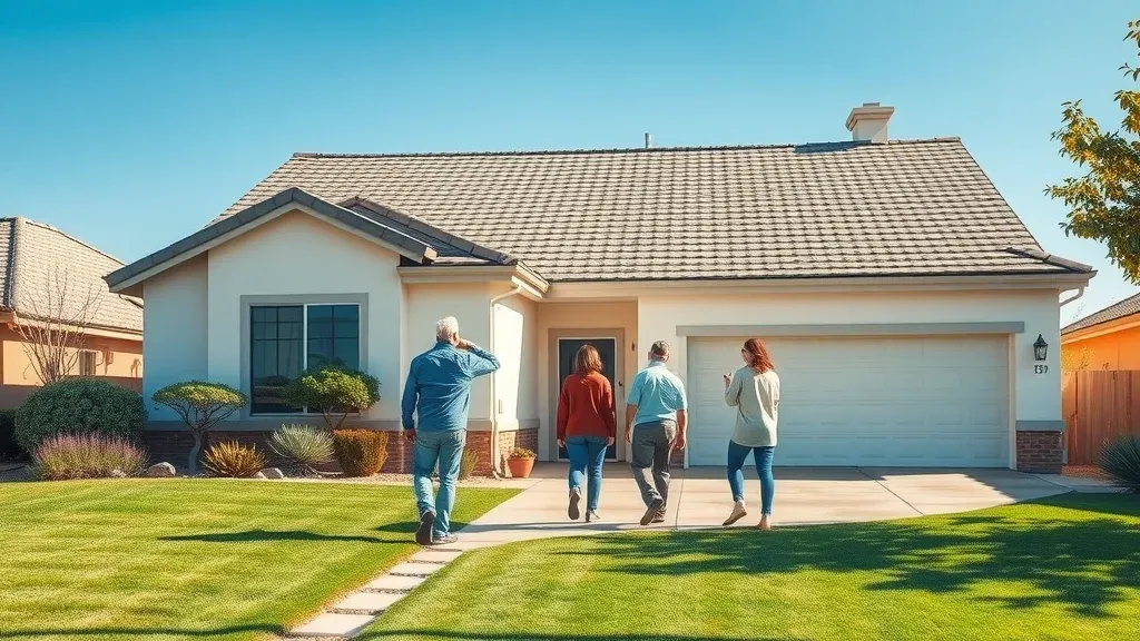 Homeowners admiring their large new roof with asphalt shingles on a clean modern home in Eunice NM, illustrating roof restoration cost for a 2,000 sq ft house.