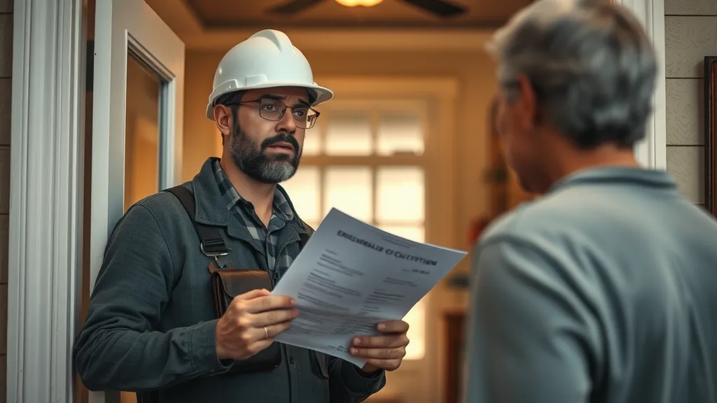 Suspicious roofing contractor avoiding eye contact with homeowner in Loving, NM