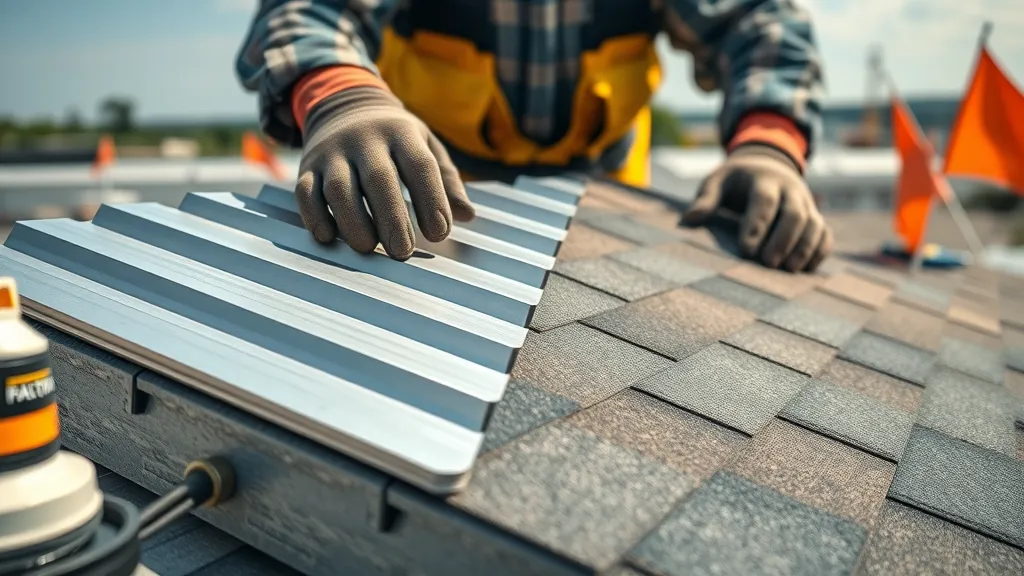 Close-up of metal roof compared to asphalt shingle installation, highlighting SE New Mexico roofing service product options