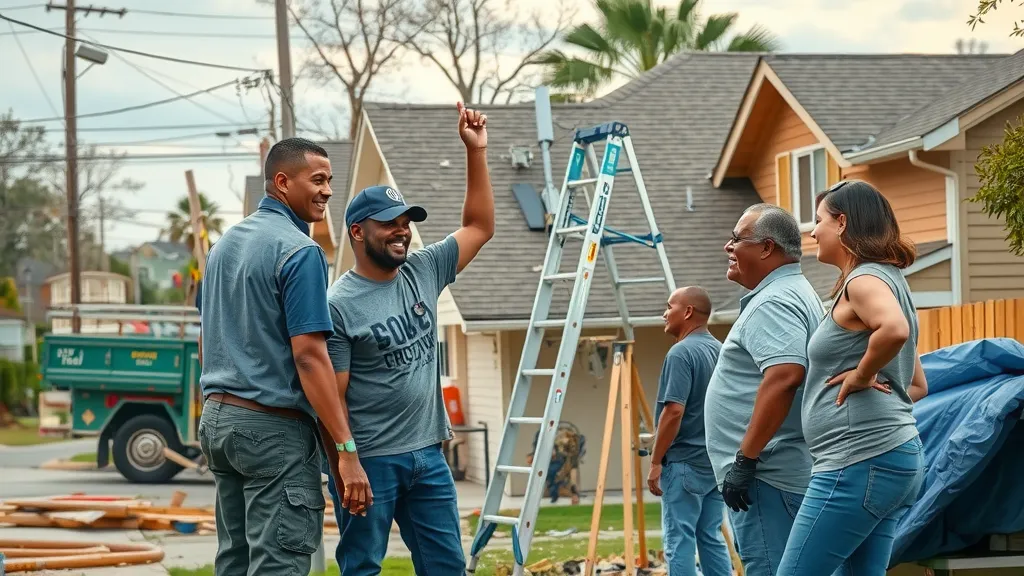 SE New Mexico roofing service team helping community after storm with damaged roof repairs and tarp installation