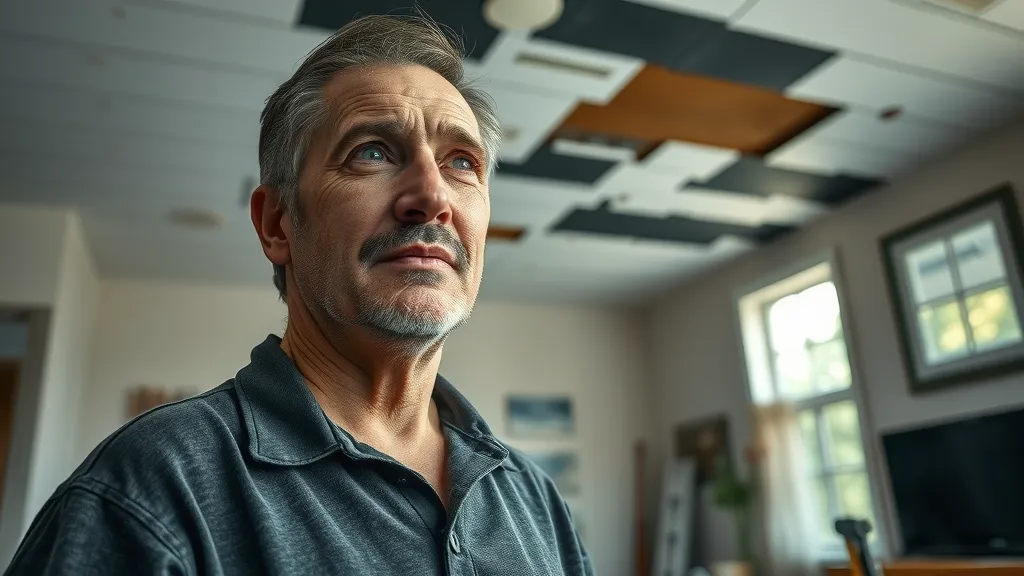 Roof repair Carlsbad NM - Cracked shingles and water stains, urgent attention needed